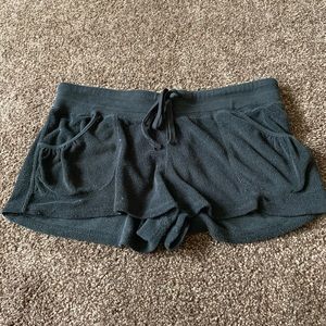 Black Terry Cloth Shorts